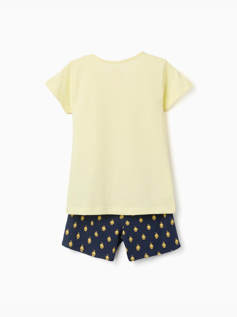 Pijama de manga corta de algodón con estampados de Piolín Amarillo claro - Kiabi