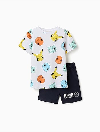 Pijama de manga corta de algodón con estampados de Pokémon