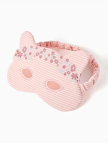 Pijama de manga corta de algodón con máscara acolchada