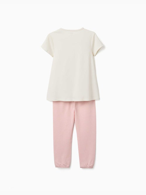 Pijama de manga corta de algodón con máscara acolchada - Kiabi