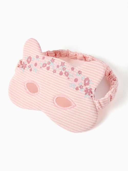 Pijama de manga corta de algodón con máscara acolchada - Kiabi