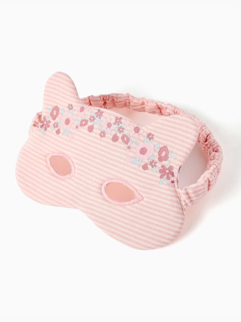 Pijama de manga corta de algodón con máscara acolchada Blanco - Kiabi