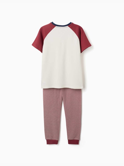 Pijama de manga corta de algodón con máscara acolchada - Kiabi Pijama de manga corta de algodón con máscara acolchada - Kiabi