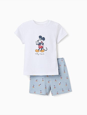 Pijama de manga corta de algodón con Mickey