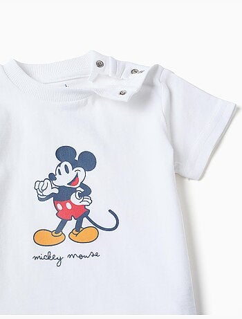 Pijama de manga corta de algodón con Mickey