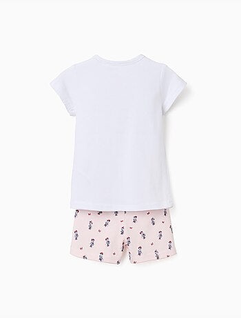 Pijama de manga corta de algodón con Minnie