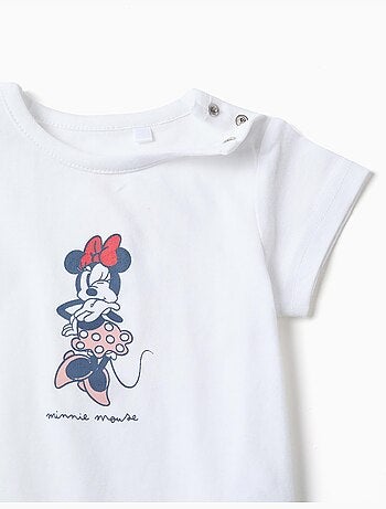 Pijama de manga corta de algodón con Minnie