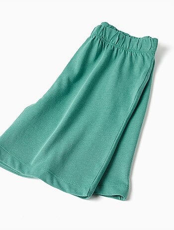 Pijama de manga corta de algodón con motivo de cocodrilos