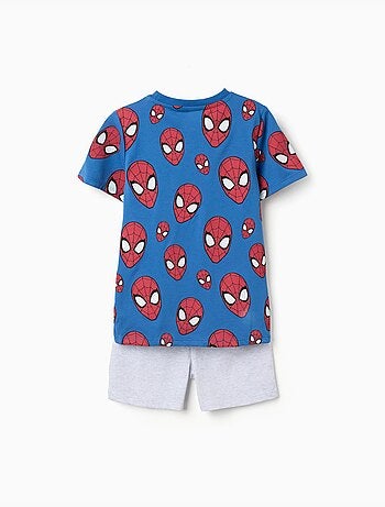 Pijama de manga corta de algodón con motivo de Spider-Man