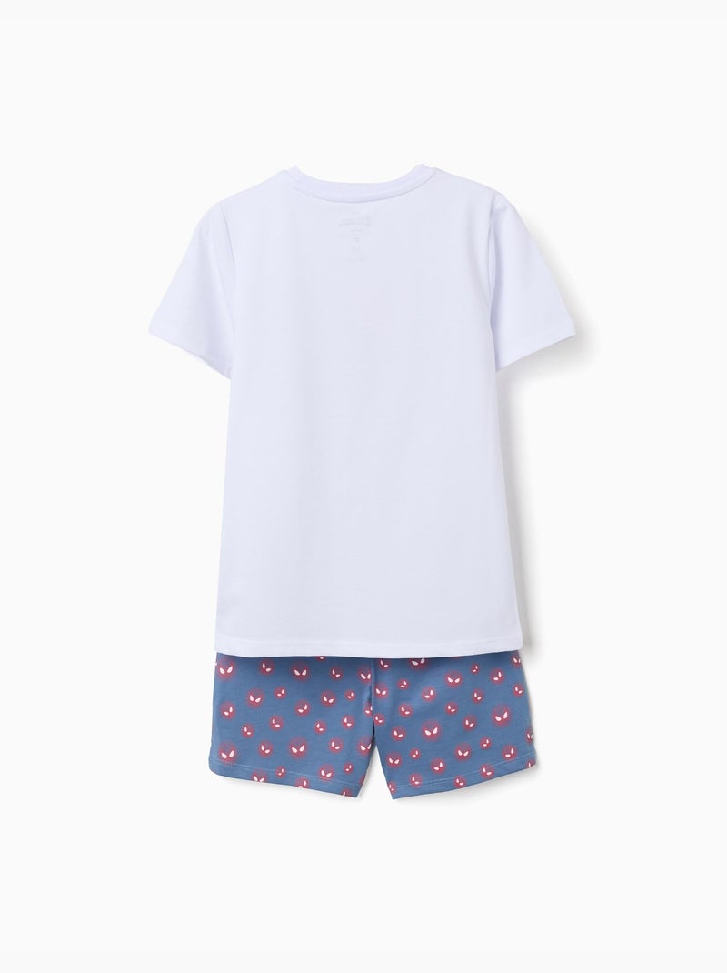 Pijama de manga corta que brilla en la oscuridad Spider-Man Blanco - Kiabi