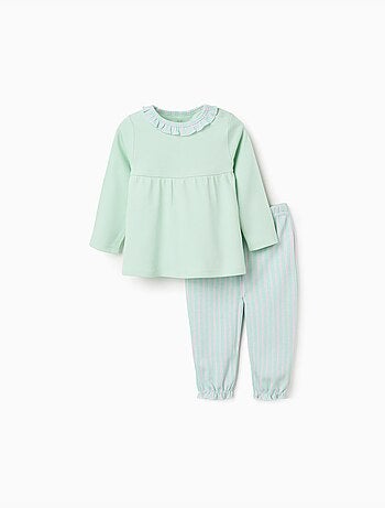 Pijama de manga larga a rayas