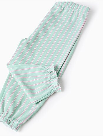 Pijama de manga larga a rayas