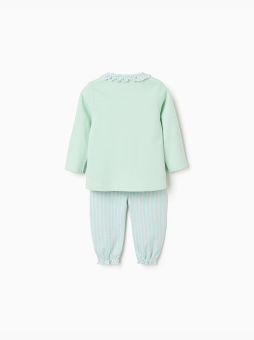 Pijama de manga larga a rayas - Kiabi