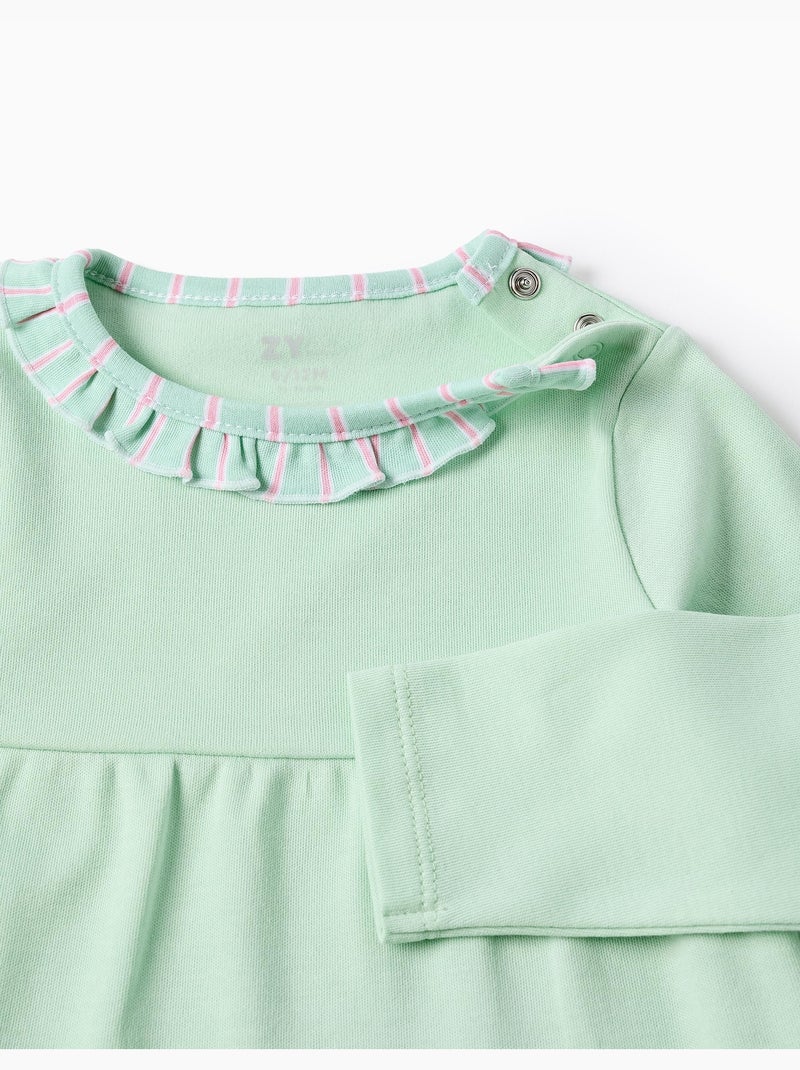Pijama de manga larga a rayas Verde claro - Kiabi