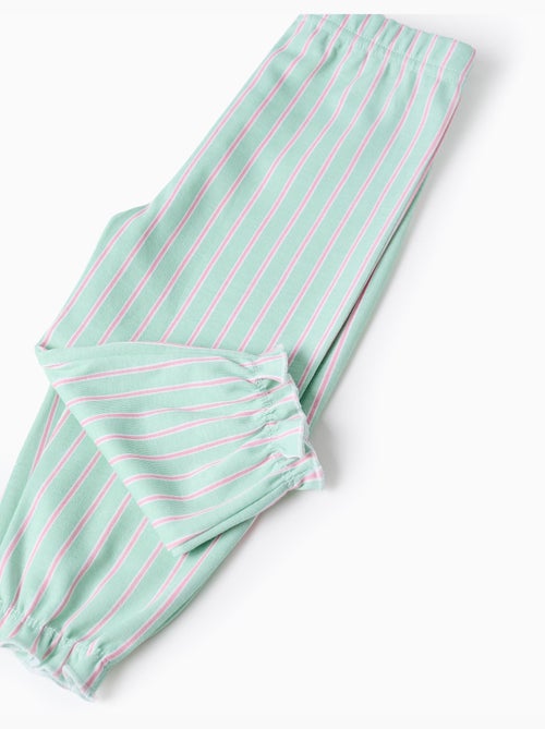 Pijama de manga larga a rayas - Kiabi