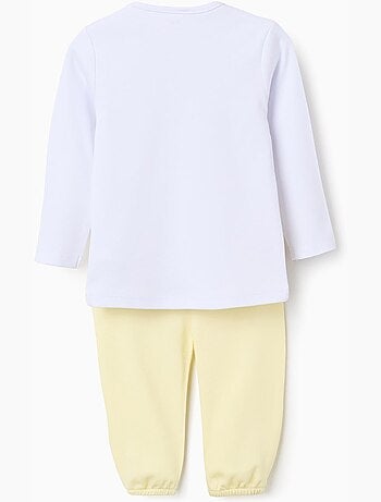 Pijama de manga larga + babero de algodón