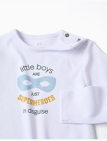 Pijama de manga larga + babero de algodón