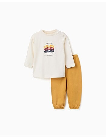 Pijama de manga larga con estampado de coches de carreras