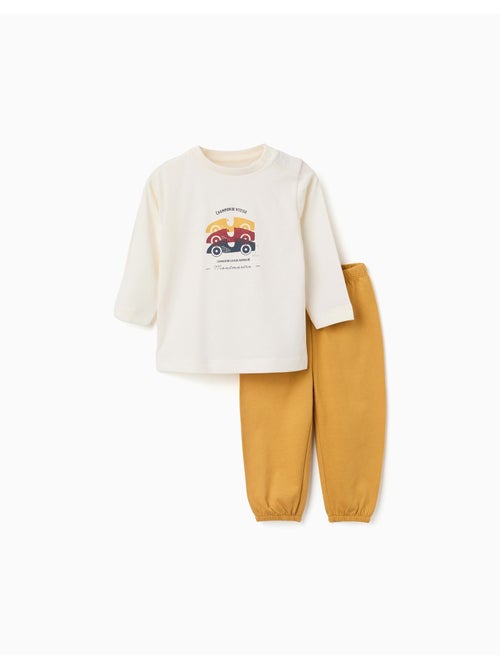 Pijama de manga larga con estampado de coches de carreras - Kiabi