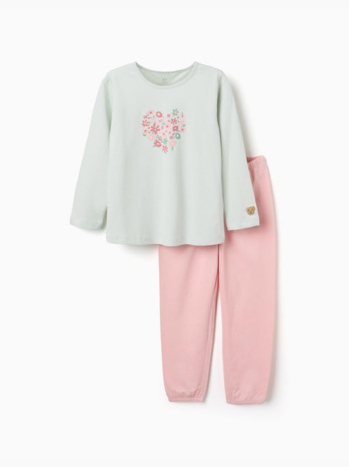 Pijama de manga larga con estampado de flores - Kiabi Pijama de manga larga con estampado de flores - Kiabi