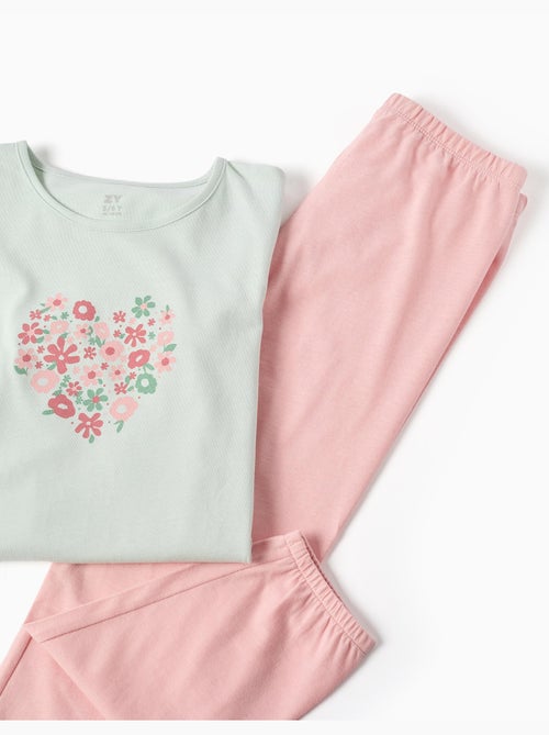 Pijama de manga larga con estampado de flores - Kiabi Pijama de manga larga con estampado de flores - Kiabi
