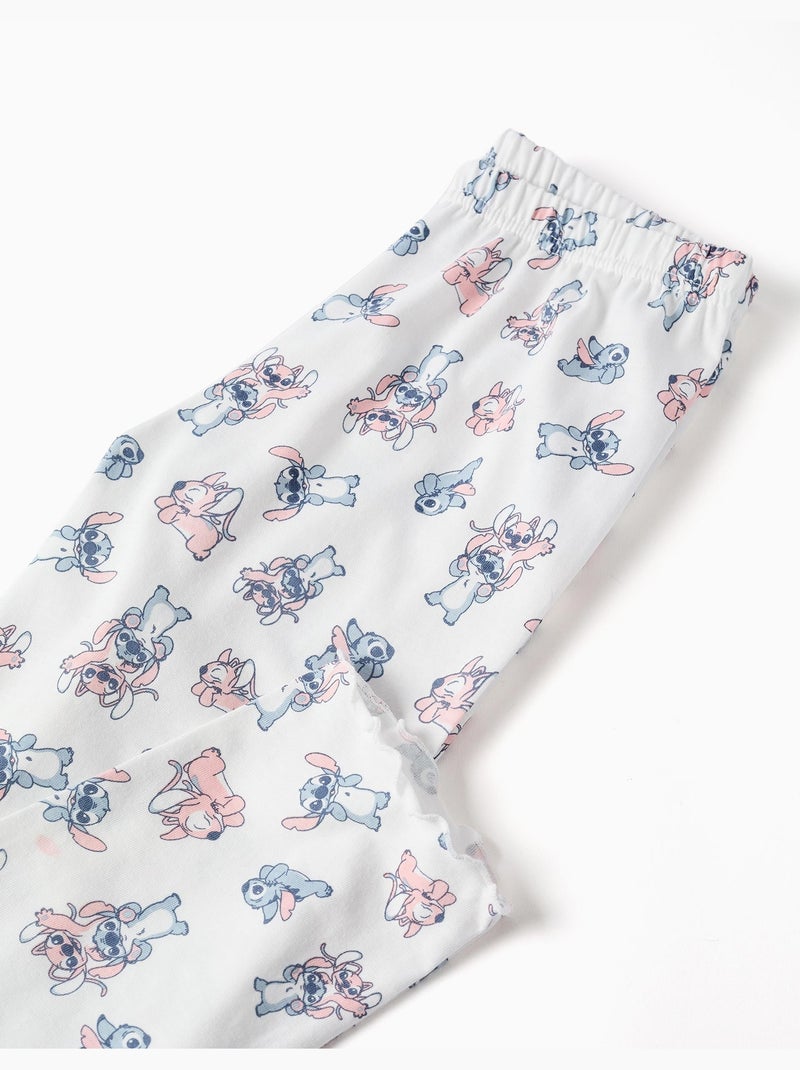 Pijama de manga larga con estampado de Stitch y Angel Azul claro - Kiabi