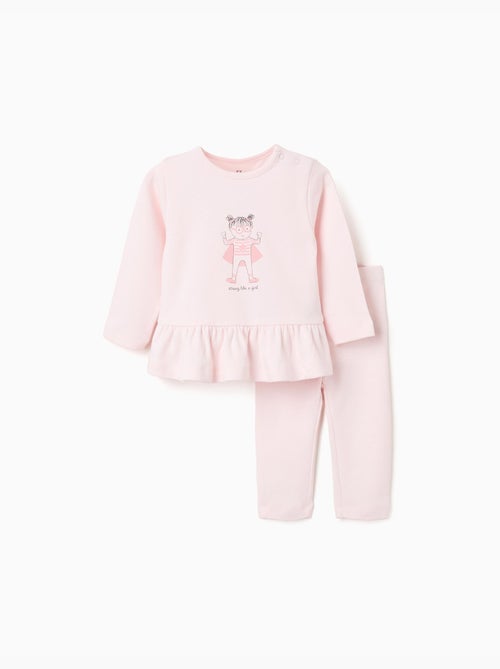 Pijama de manga larga con estampado - Kiabi