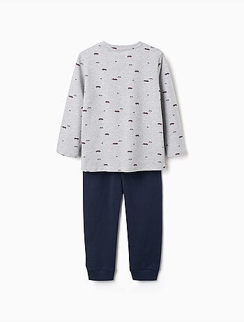 Pijama de manga larga con motivo de coche de carreras