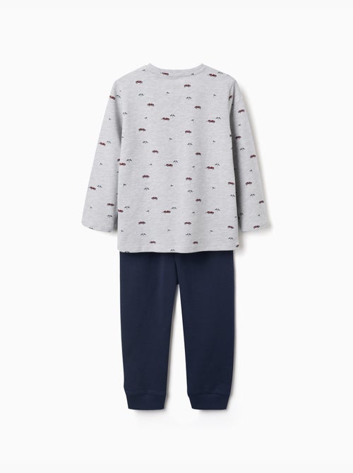 Pijama de manga larga con motivo de coche de carreras - Kiabi