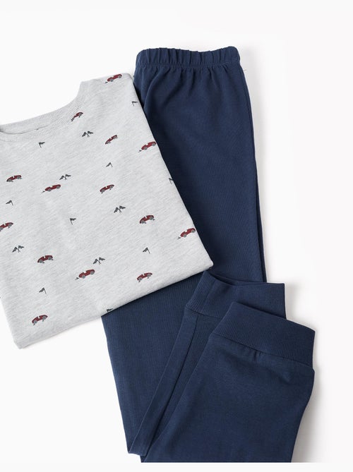 Pijama de manga larga con motivo de coche de carreras - Kiabi