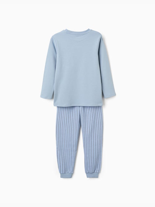 Pijama de manga larga de algodón a rayas - Kiabi