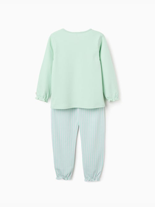 Pijama de manga larga de algodón a rayas - Kiabi