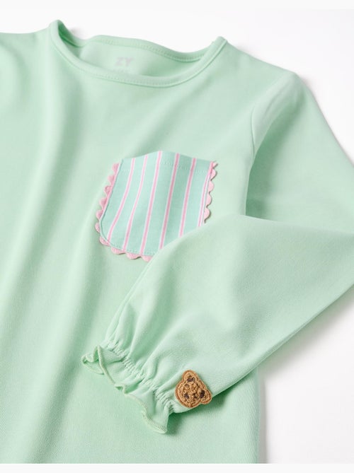 Pijama de manga larga de algodón a rayas - Kiabi