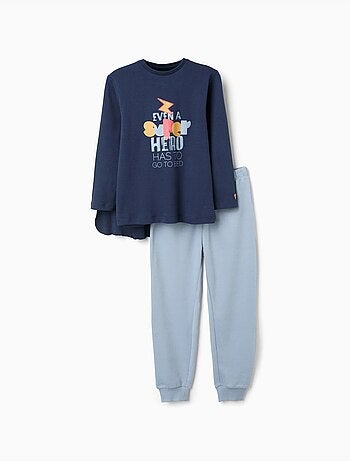 Pijama de manga larga de algodón con capa desmontable