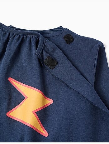 Pijama de manga larga de algodón con capa desmontable