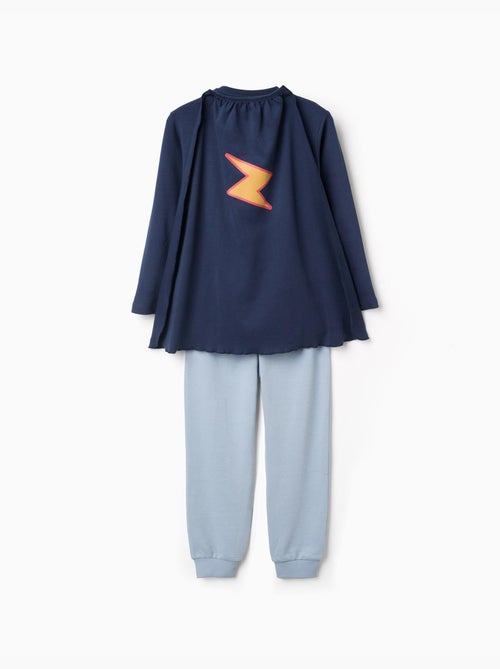 Pijama de manga larga de algodón con capa desmontable - Kiabi