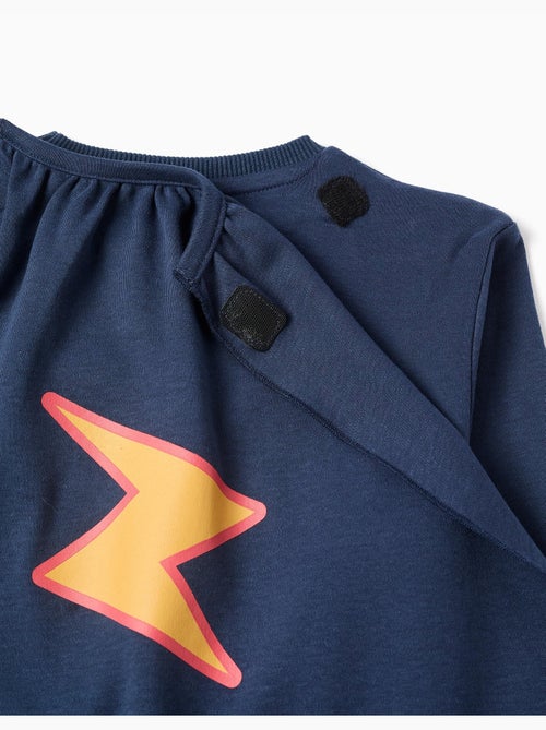 Pijama de manga larga de algodón con capa desmontable - Kiabi
