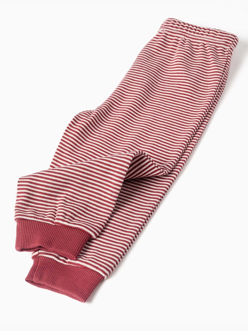 Pijama de manga larga de algodón con coches de carreras Rojo oscuro - Kiabi