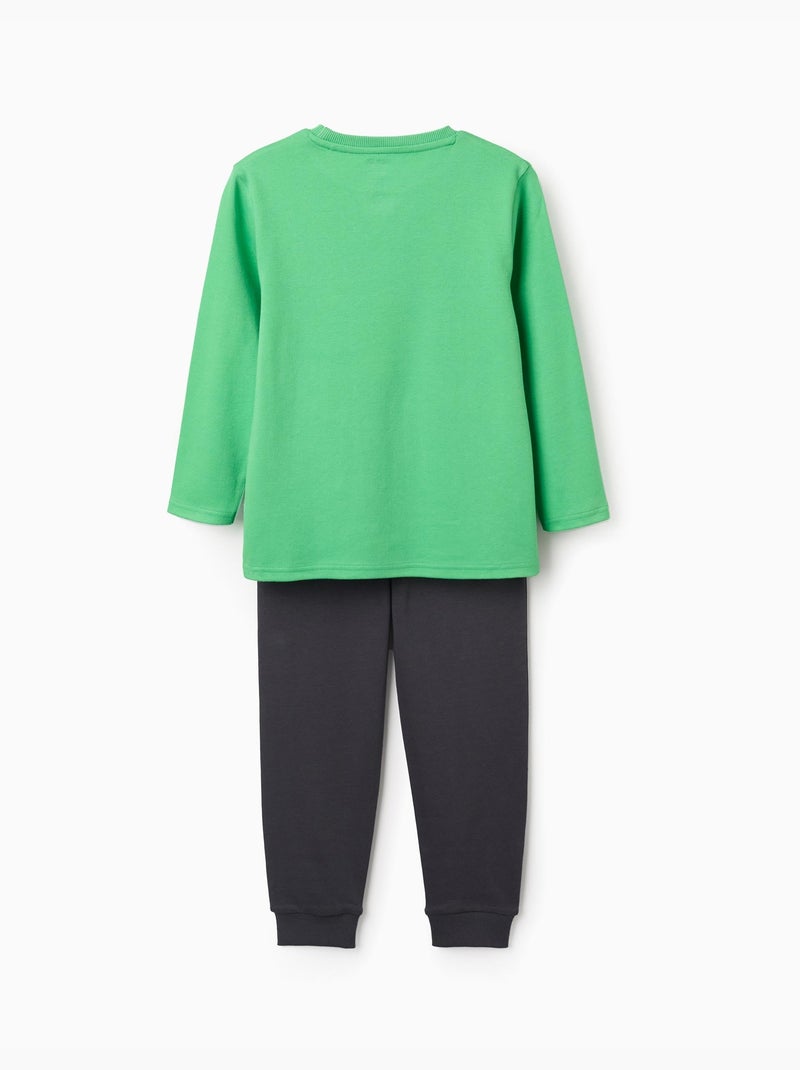 Pijama de manga larga de algodón con estampado de Minecraft Verde - Kiabi