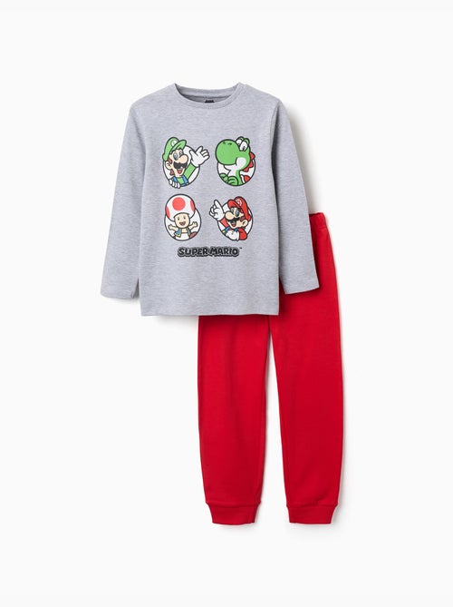 Pijama de manga larga de algodón con estampado de Super Mario - Kiabi Pijama de manga larga de algodón con estampado de Super Mario - Kiabi
