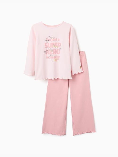 Pijama de manga larga de algodón con estampado Superhero - Kiabi