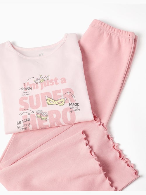 Pijama de manga larga de algodón con estampado Superhero - Kiabi