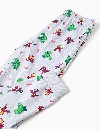 Pijama de manga larga de algodón con estampados de Marvel