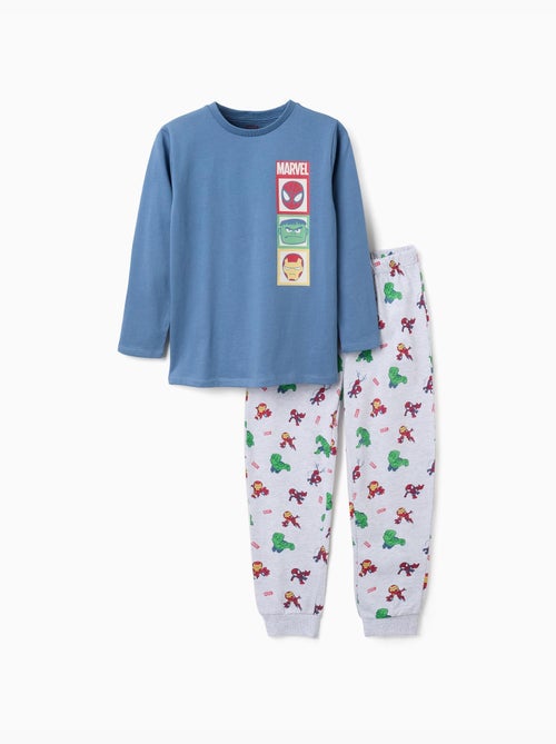 Pijama de manga larga de algodón con estampados de Marvel - Kiabi Pijama de manga larga de algodón con estampados de Marvel - Kiabi