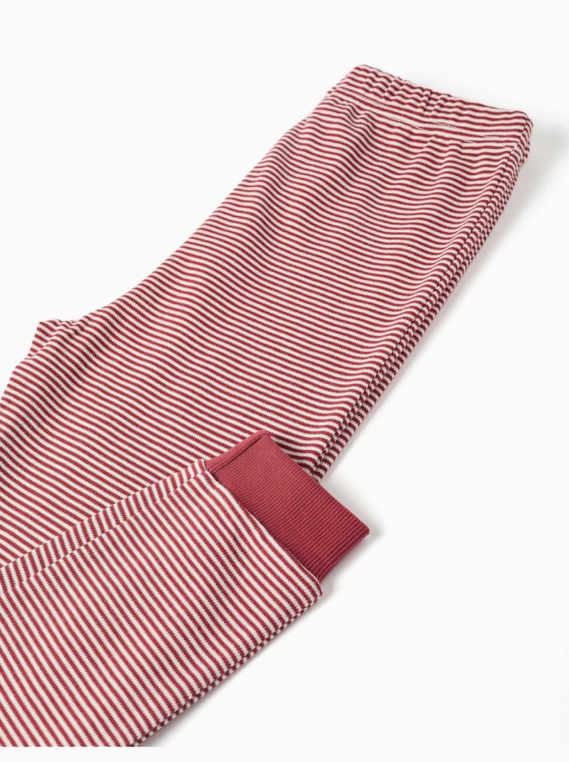 Pijama de manga larga de algodón con máscara acolchada Rojo oscuro - Kiabi
