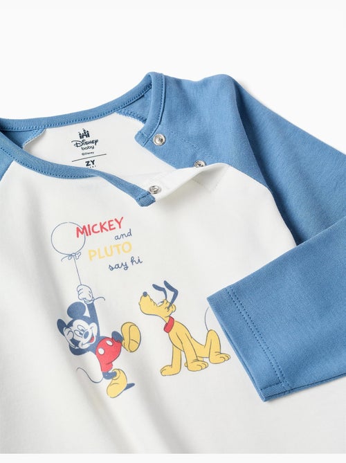 Pijama de manga larga de algodón con Mickey y Pluto - Kiabi