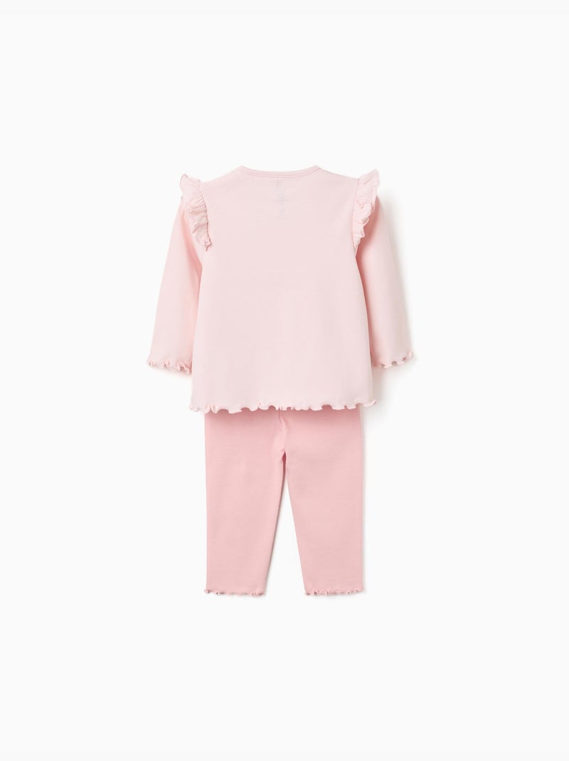 Pijama de manga larga de algodón con Minnie y Figaro Rosa claro - Kiabi