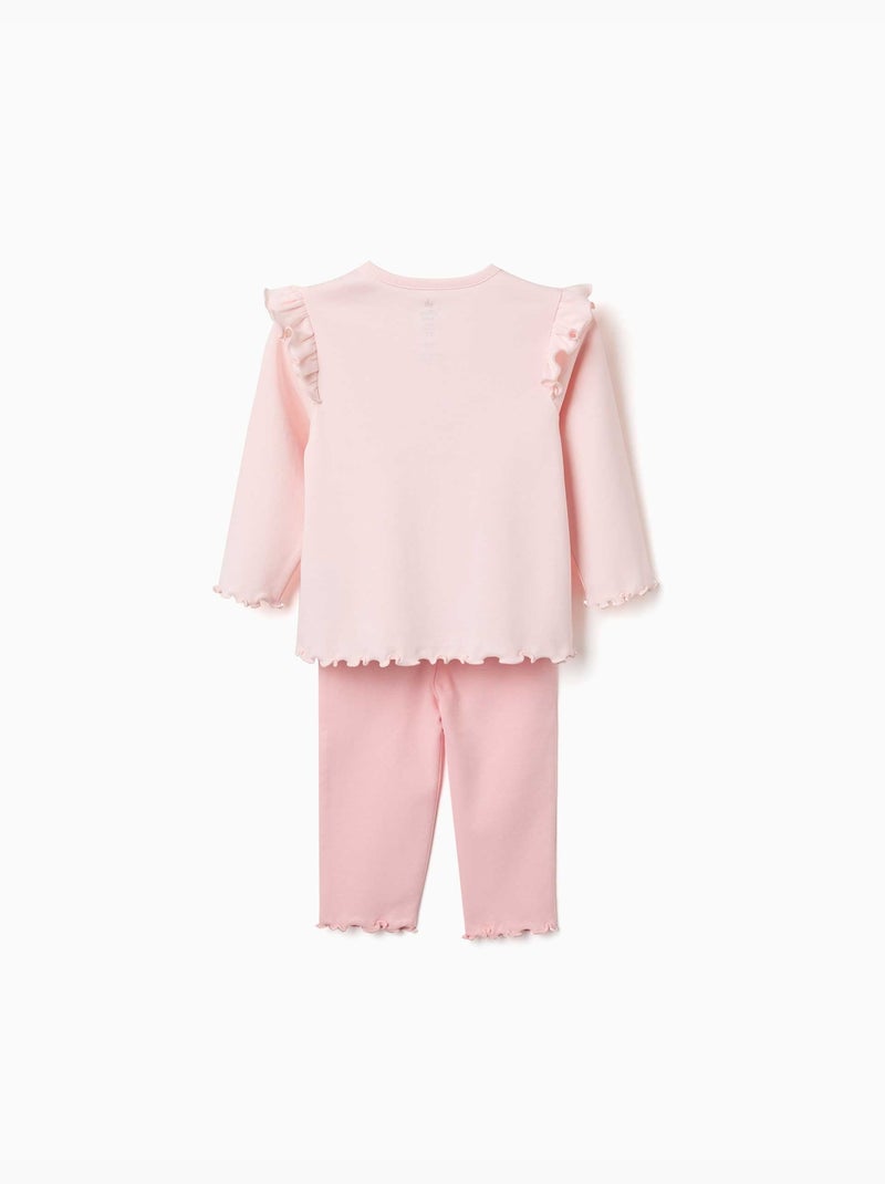 Pijama de manga larga de algodón con Minnie y Figaro Rosa claro - Kiabi