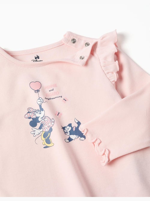 Pijama de manga larga de algodón con Minnie y Figaro - Kiabi