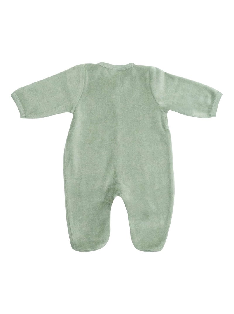 Pijama de nacimiento con apertura delantera Verde - Kiabi